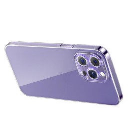 Baseus Crystal Case dėklas iPhone 14 Pro Max plonas dangtelis + skaidrus stiklas