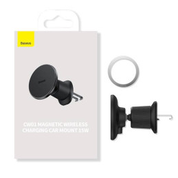 MagSafe 15W USB C 25W Baseus CW01 indukcinis automobilinis įkroviklis - juodas