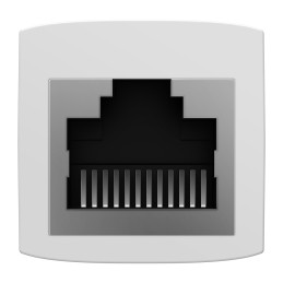 Tinklo jungtis Ethernet kabelio jungtis RJ-45 Baseus AirJoy Series 10 vnt - balta