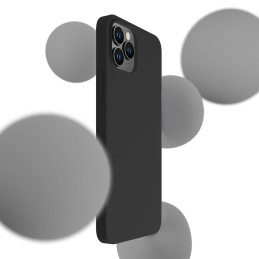 3mk silikoninis dėklas, skirtas iPhone 12 / iPhone 12 Pro - juodas