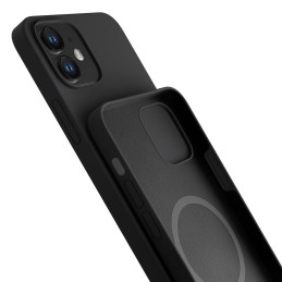 3mk silikoninis dėklas, skirtas iPhone 12 / iPhone 12 Pro - juodas