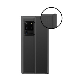 Naujas Sleep Case dangtelis su atvartu ir stovo funkcija, skirta Samsung Galaxy A72 4G rožinei
