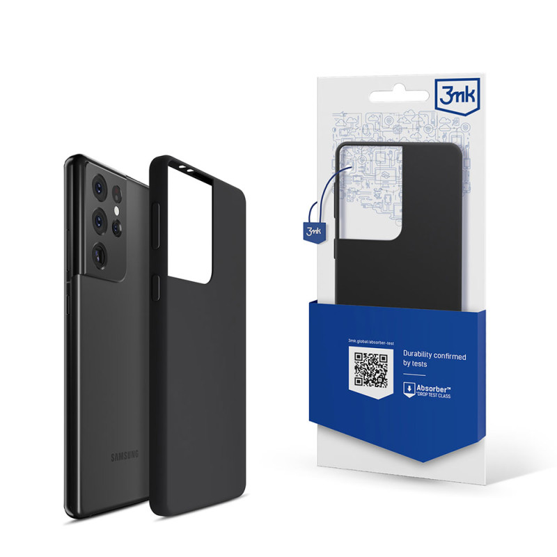 3mk silikoninis dėklas, skirtas Samsung Galaxy S21 Ultra 5G – juodas