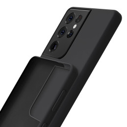 3mk silikoninis dėklas, skirtas Samsung Galaxy S21 Ultra 5G – juodas