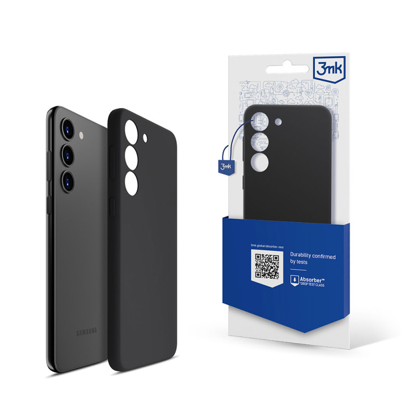 3mk silikoninis dėklas, skirtas Samsung Galaxy S23+ - juodas