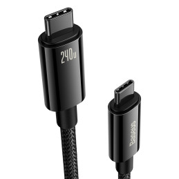 Baseus CAWJ040101 USB-C – USB-C laidas 240W 480Mb/ s 2m – juoda ir pilka