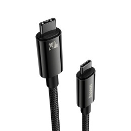 Baseus CAWJ040001 USB-C – USB-C laidas 240W 480Mb/ s 1m – juodas