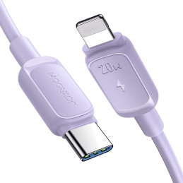 „Joyroom“ kelių spalvų serijos A14 USB-C / „Lightning“ 20 W laidas, 1,2 m – violetinė