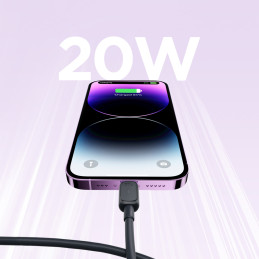 Joyroom Multi-Color Series A14 USB-C / Lightning 20W laidas, 1,2 m – juodas