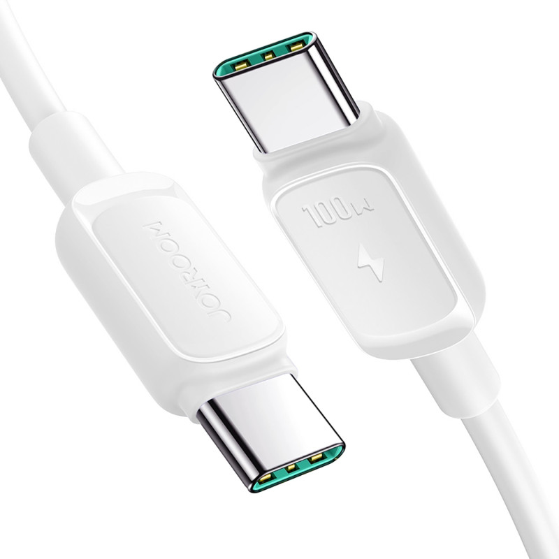 Joyroom Multi-Color Series A14 USB-C / USB-C 100W 1,2 m kabelis – baltas