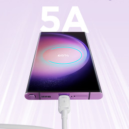 Joyroom Multi-Color Series A14 USB-C / USB-C 100W 1,2 m kabelis – baltas