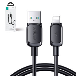 Joyroom Multi-Color Series A14 Lightning/ USB-A 2,4A kabelis, 1,2 m – juodas