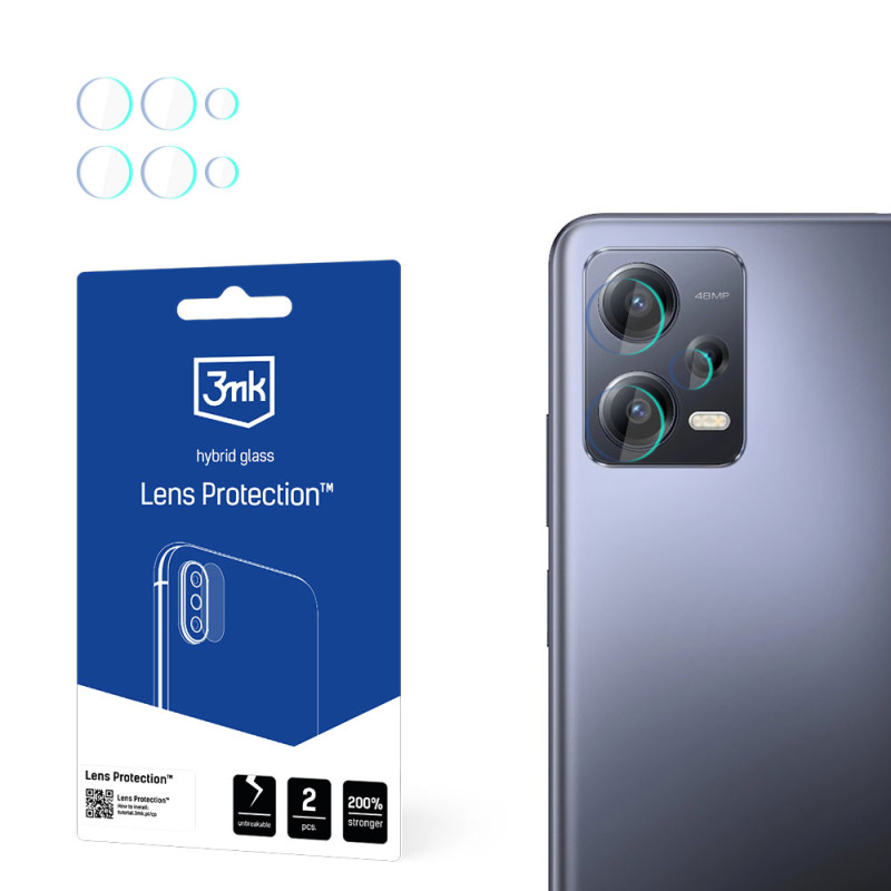 3mk Lens Protection™ hibridinis fotoaparato stiklas, skirtas Redmi Note 12 Pro / Pro+