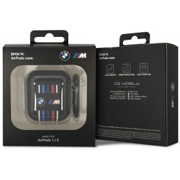 BMW Multiple Colored Lines dėklas, skirtas AirPods 1/ 2 - juodas