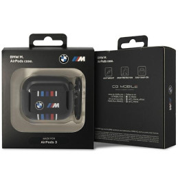 BMW Multiple Colored Lines dėklas, skirtas 3 kartos AirPods - juodas