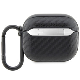 BMW Carbon Double Metal Logo dėklas, skirtas 3 kartos AirPods - juodas