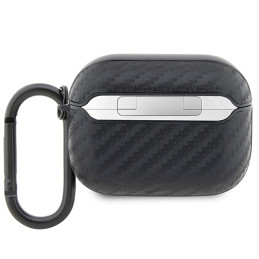 BMW Carbon Double Metal Logo dėklas, skirtas AirPods Pro - juodas