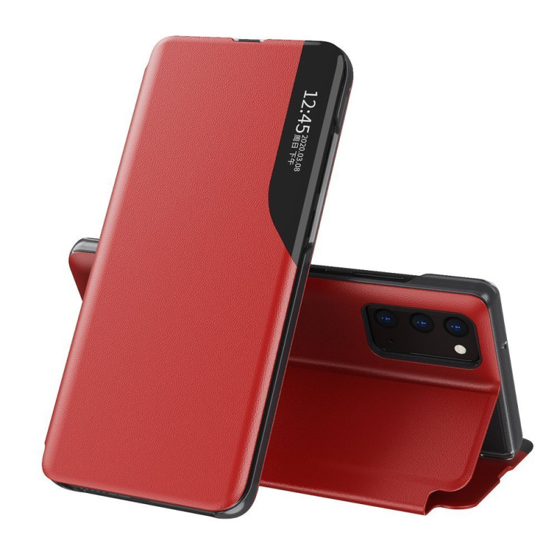 Eco Leather View Case elegantiškas dėklas su atvartu ir stovo funkcija, skirta Samsung Galaxy A52s 5G / A52 5G / A52 4G ...