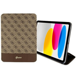 Guess 4G Stripe Allover dėklas iPad 10,9" - rudas