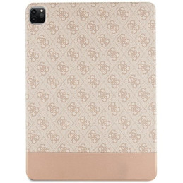 Guess 4G Stripe Allover dėklas iPad Pro 12,9" - rožinis