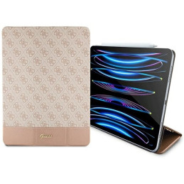 Guess 4G Stripe Allover dėklas iPad Pro 12,9" - rožinis