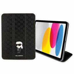 Karl Lagerfeld Saffiano Monogram Ikonik dėklas iPad 10,9" - juodas
