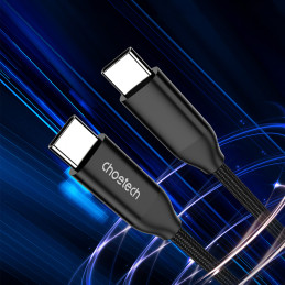 Choetech XCC-1035 USB-C – USB-C PD laidas 240W 480Mb/ s 1m – juodas