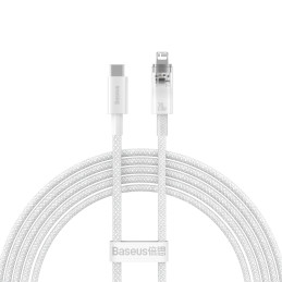 Baseus CATS010302 Lightning – USB-C laidas 20W 480Mb/ s 2m – baltas