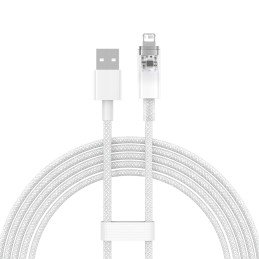 „Baseus Explorer“ serijos USB kabelis – „Lightning 2,4A“ 2 m baltas (CATS010102)