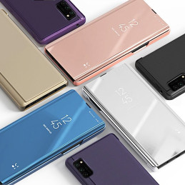 Clear View Case atverčiamas dangtelis, skirtas Samsung Galaxy A72 4G juodas