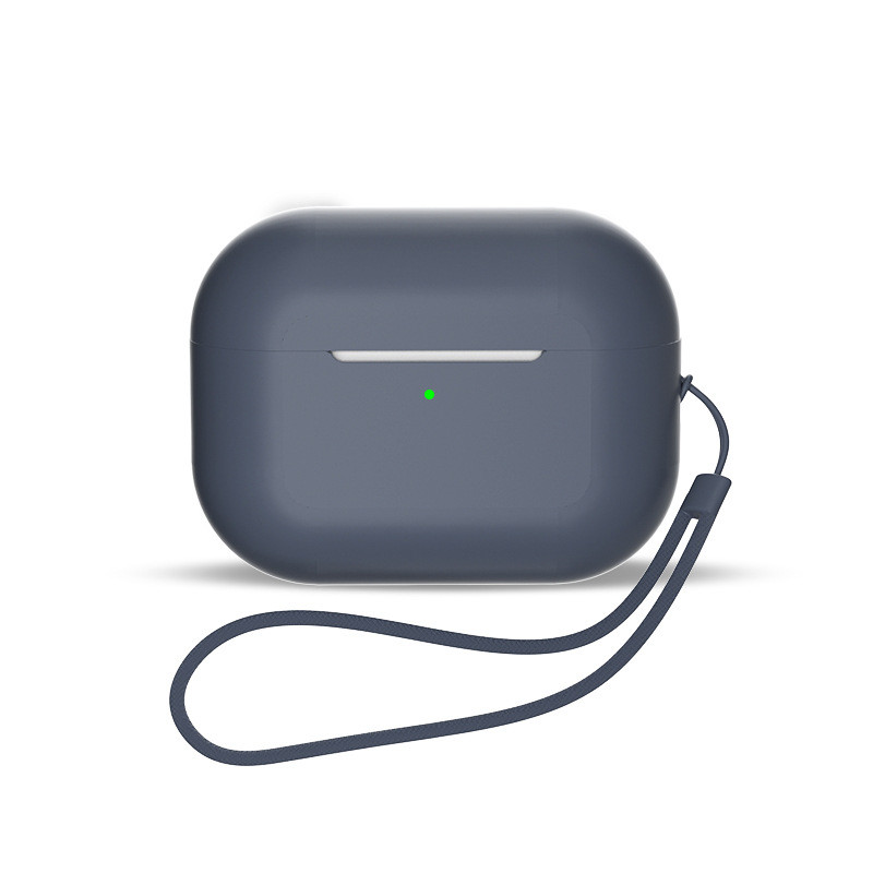 Silikoninis dėklas, skirtas AirPods 3 + riešo dirželis ir dirželis - mėlynas