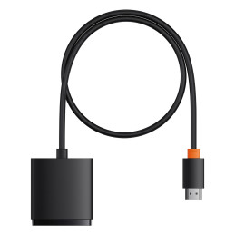2in1 4K 60Hz dvikryptis HDMI adapteris su įmontuotu Baseus AirJoy 1m kabeliu – juodas