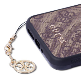 Guess 4G Charms Collection dėklas, skirtas Samsung Galaxy A34 5G - rudas