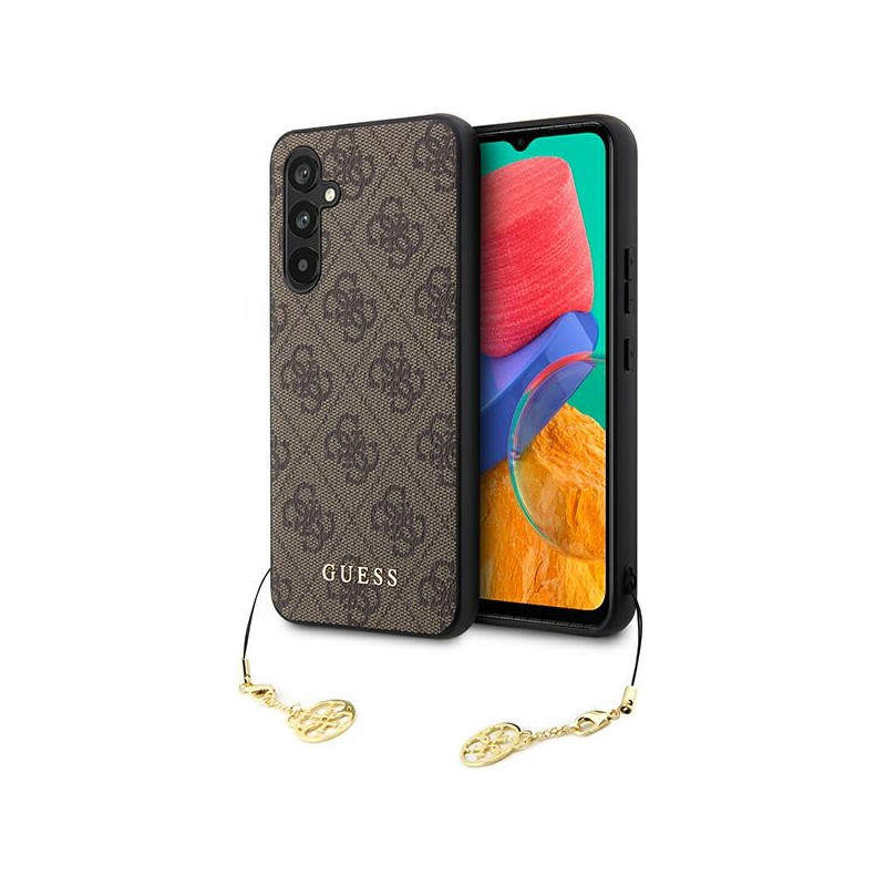 Guess 4G Charms Collection dėklas, skirtas Samsung Galaxy A54 5G - rudas