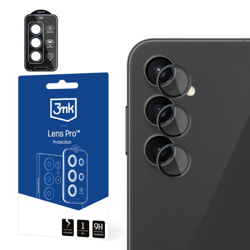 3mk Lens Protection Pro fotoaparato dangtelis, skirtas Samsung Galaxy A14 / A34 5G – juodas