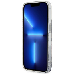 Guess Flower MagSafe dėklas iPhone 14 Pro - juodas