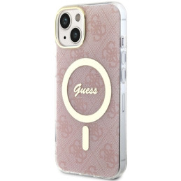 Guess 4G MagSafe dėklas iPhone 14 - rožinis