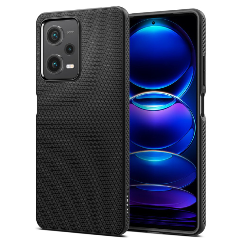 Spigen Liquid Air dėklas, skirtas Xiaomi Redmi Note 12 Pro 5G / Poco X5 Pro 5G - matinė juoda