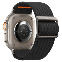 „Spigen Fit Lite Ultra“ dirželis, skirtas Apple Watch 4/ 5/ 6/ 7/ 8/ 9/ SE/ Ultra (42/ 44/ 45/ 49 mm) – juodas