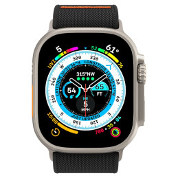 „Spigen Fit Lite Ultra“ dirželis, skirtas Apple Watch 4/ 5/ 6/ 7/ 8/ 9/ SE/ Ultra (42/ 44/ 45/ 49 mm) – juodas