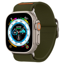„Spigen Fit Lite Ultra“ dirželis, skirtas Apple Watch 4/ 5/ 6/ 7/ 8/ SE/ Ultra (42/ 44/ 45/ 49 mm) – žalias