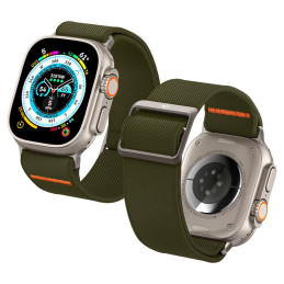 „Spigen Fit Lite Ultra“ dirželis, skirtas Apple Watch 4/ 5/ 6/ 7/ 8/ SE/ Ultra (42/ 44/ 45/ 49 mm) – žalias