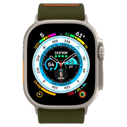 „Spigen Fit Lite Ultra“ dirželis, skirtas Apple Watch 4/ 5/ 6/ 7/ 8/ SE/ Ultra (42/ 44/ 45/ 49 mm) – žalias
