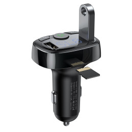 Bluetooth siųstuvas/ įkroviklis automobiliui Baseus S-09A (Overseas Edition) - juodos spalvos