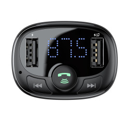 Bluetooth siųstuvas/ įkroviklis automobiliui Baseus S-09A (Overseas Edition) - juodos spalvos