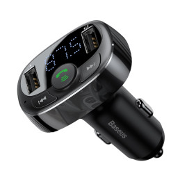 Bluetooth siųstuvas/ įkroviklis automobiliui Baseus S-09A (Overseas Edition) - juodos spalvos