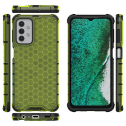 Korinis šarvuotas dėklas su gelio rėmeliu, skirtas Samsung Galaxy A32 5G green