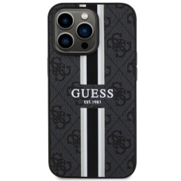 Guess 4G Printed Stripes MagSafe dėklas iPhone 13 Pro Max - juodas