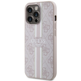 Guess 4G Printed Stripes MagSafe dėklas iPhone 13 Pro Max - rožinis