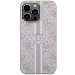Guess 4G Printed Stripes MagSafe dėklas iPhone 13 Pro Max - rožinis